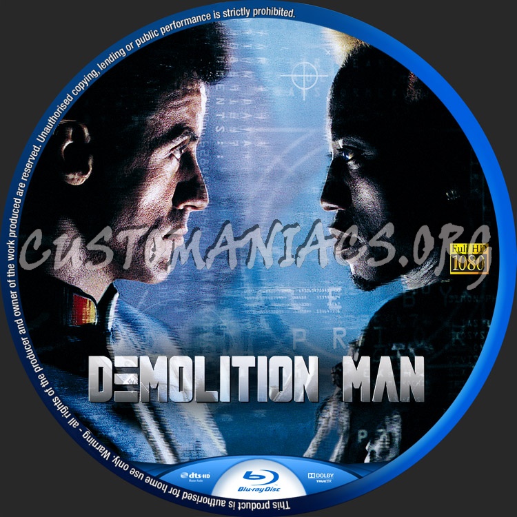 Demolition Man blu-ray label