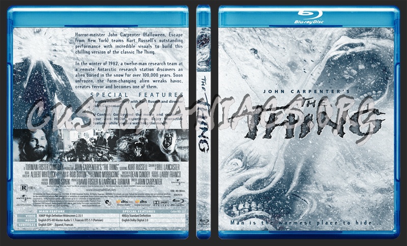 John Carpenter's The Thing blu-ray cover