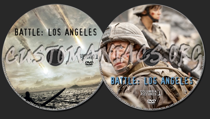Battle: Los Angeles dvd label