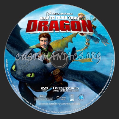 How To Train Your Dragon dvd label