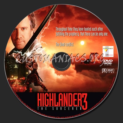 Highlander III: The Sorcerer dvd label