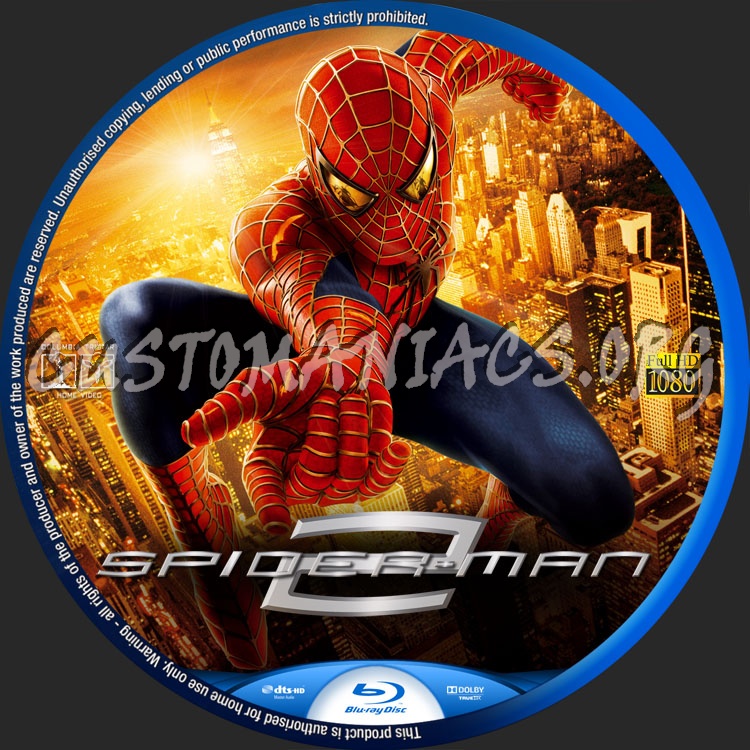 Spider-man 2 blu-ray label