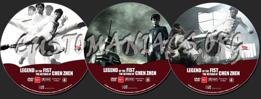 Legend Of The Fist: The Return of Chen Zhen dvd label