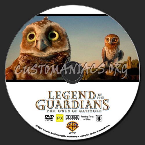 Legend Of The Guardians: The Owls of Ga'Hoole dvd label