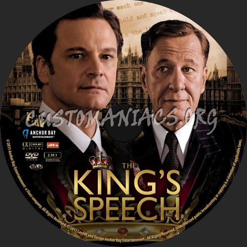 The King's Speech dvd label