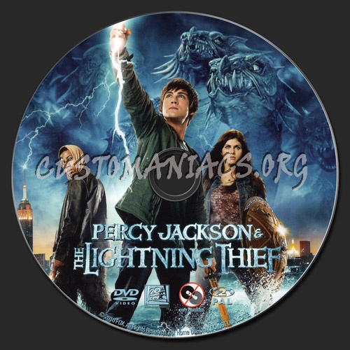 Percy Jackson & The Lightning Thief dvd label