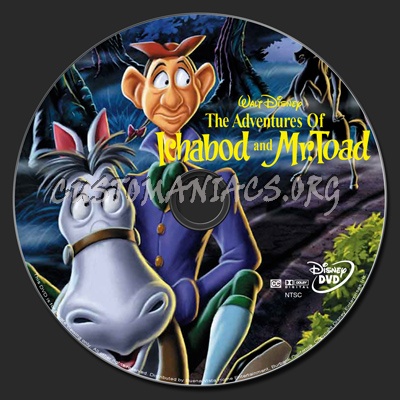 The Adventures of Ichabod and Mr. Toad dvd label