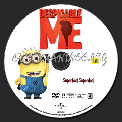 Despicable Me dvd label