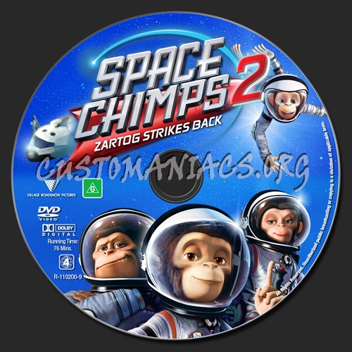 Space Chimps 2 - Zartog Strikes Back dvd label