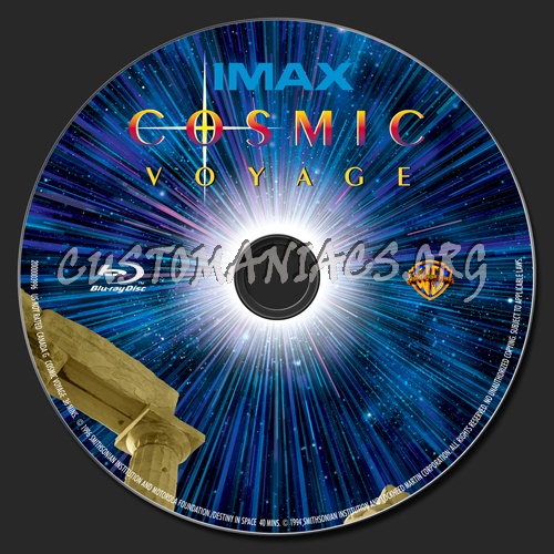 Imax Cosmic Voyage blu-ray label