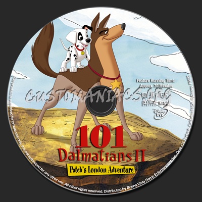 101 Dalmatians II: Patch's London Adventure dvd label