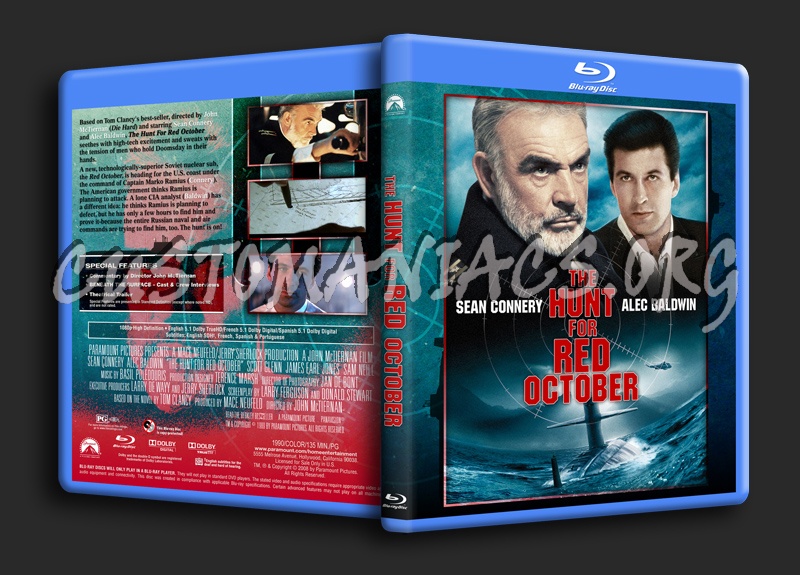 The Hunt For Red October blu-ray cover