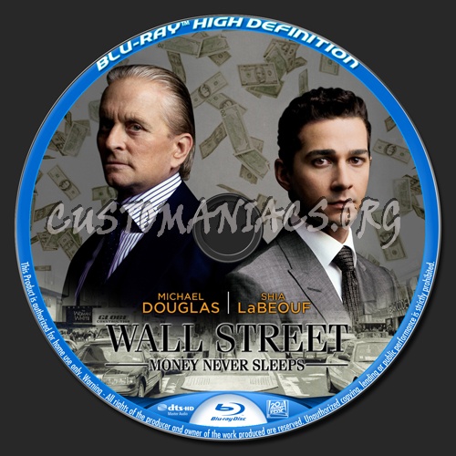 Wall Street - Money Never Sleeps blu-ray label