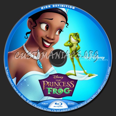 The Princess and the Frog blu-ray label