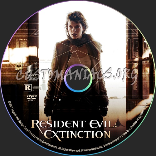 Resident Evil Extinction dvd label