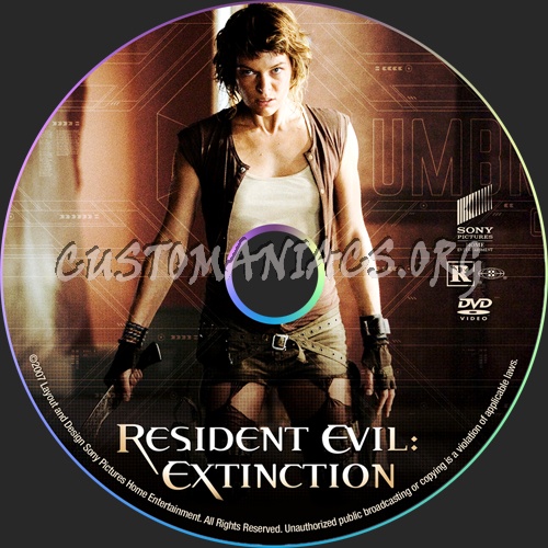 Resident Evil Extinction dvd label