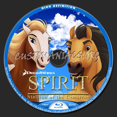 Spirit - Stallion of the Cimarron blu-ray label