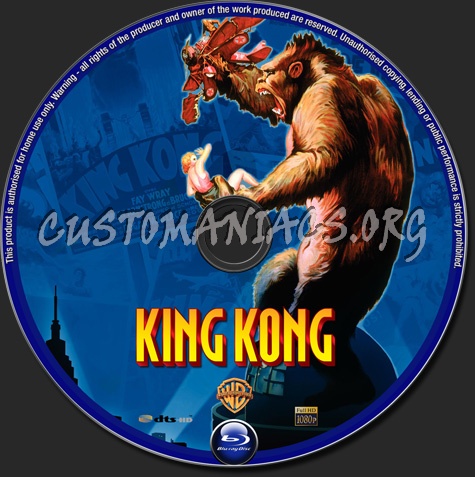 King Kong (1933) blu-ray label
