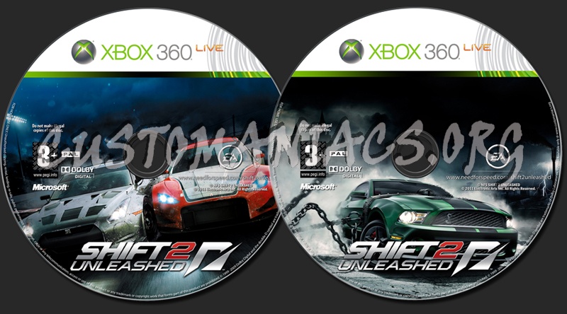 Need for Speed Shift 2 Unleashed dvd label