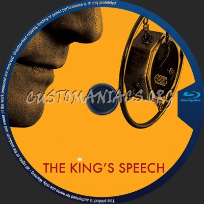 The King's Speech blu-ray label