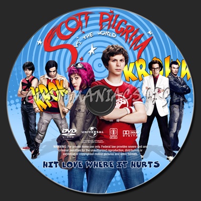 Scott Pilgrim Vs the World dvd label