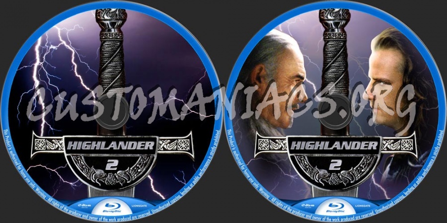 Highlander 2 blu-ray label