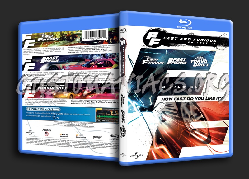 The Fast And The Furious Collection blu-ray cover