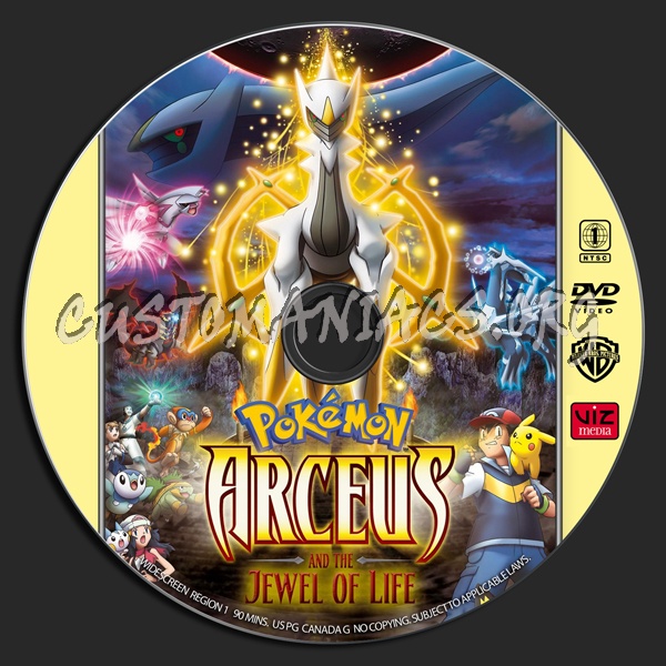 Pokemon Arceus and the Jewel of Life dvd label