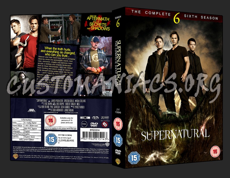 Supernatural Season 6 dvd cover