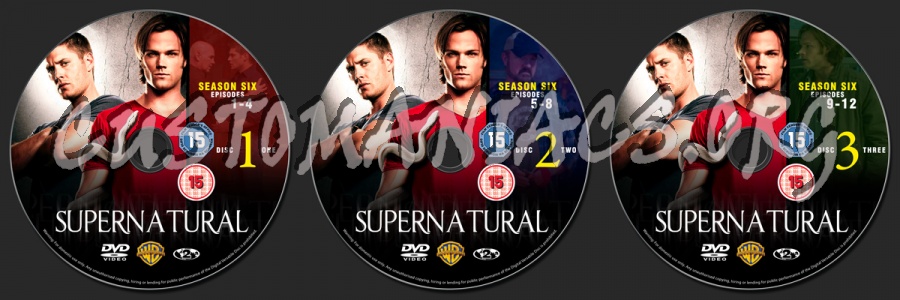 Supernatural Season 6 dvd label
