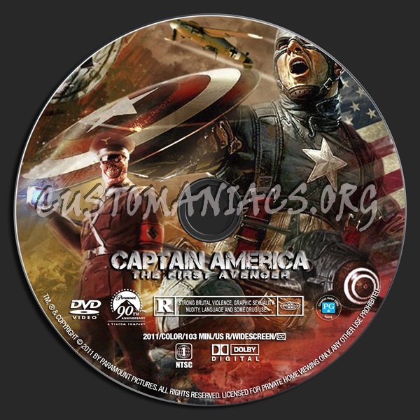 Captain America dvd label