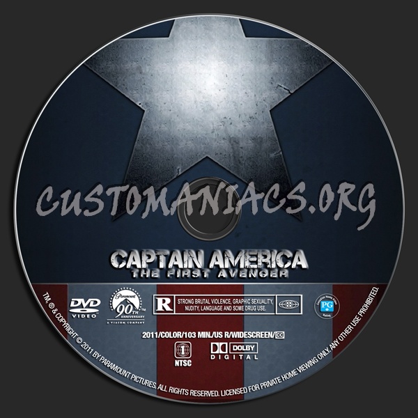 Captain America dvd label