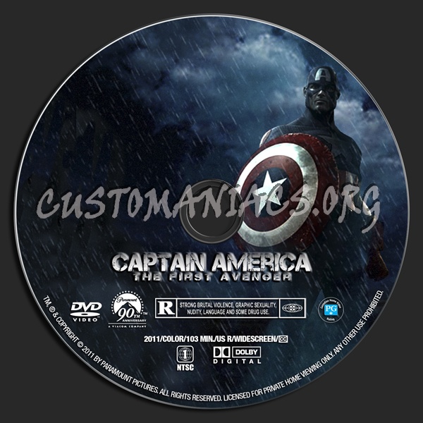 Captain America dvd label