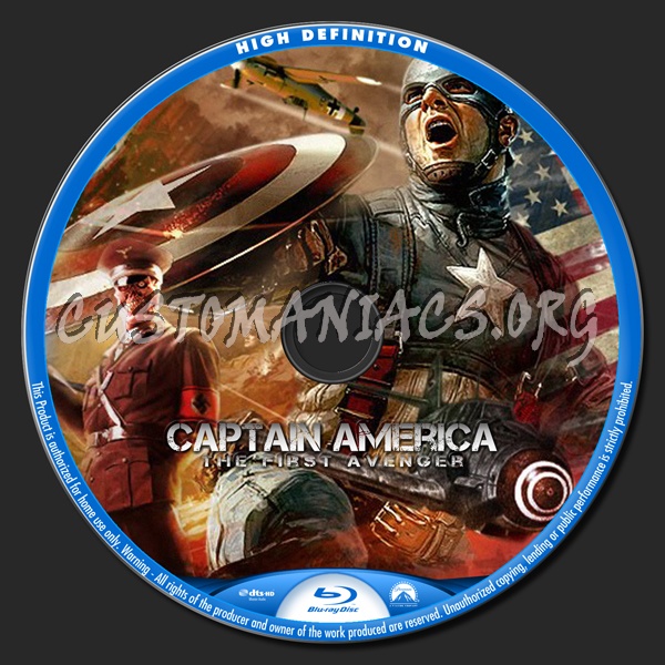 Captain America blu-ray label