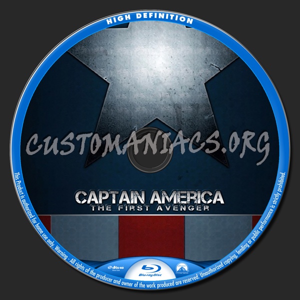 Captain America blu-ray label