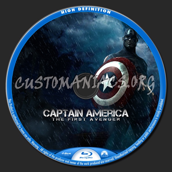 Captain America blu-ray label