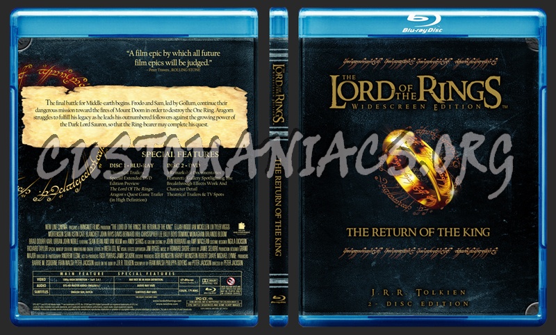 Lord of the Rings Trilogy blu-ray cover