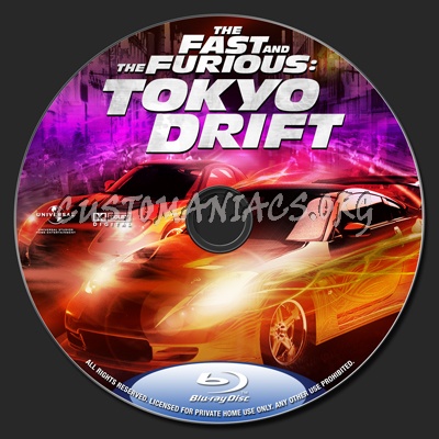 The Fast and the Furious: Tokyo Drift blu-ray label