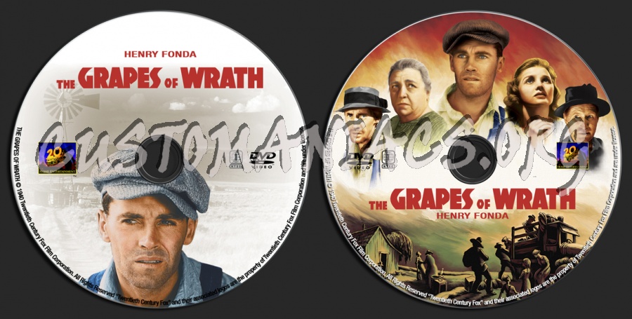 Grapes Of Wrath dvd label