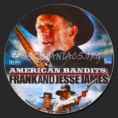 American Bandits Frank and Jesse James dvd label