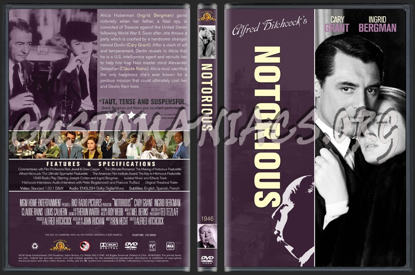 Marnie - North By Northwest - Notorious dvd cover