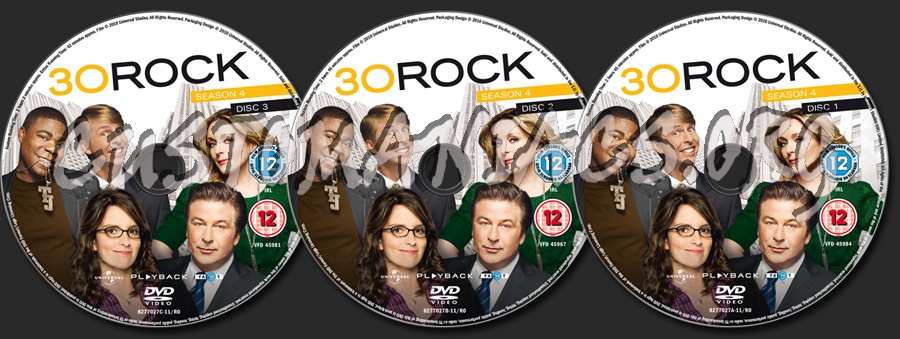 30 Rock Season 4 dvd label