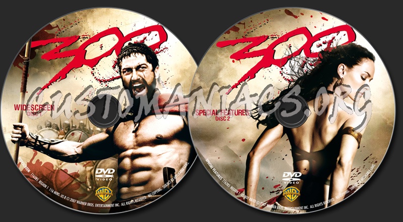 300 2-disc dvd label