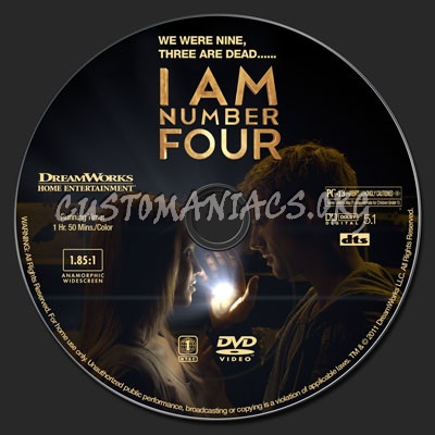 I Am Number Four dvd label