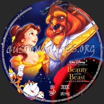 Beauty And The Beast dvd label