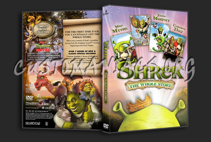 Shrek - The Whole Story dvd cover