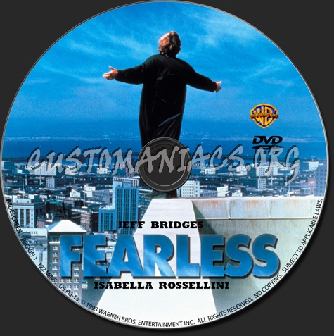 Fearless (1993) dvd label