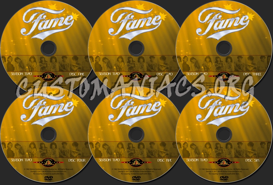 Fame Season 2 dvd label