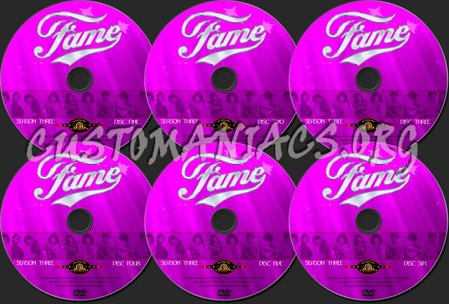 Fame Season 3 dvd label