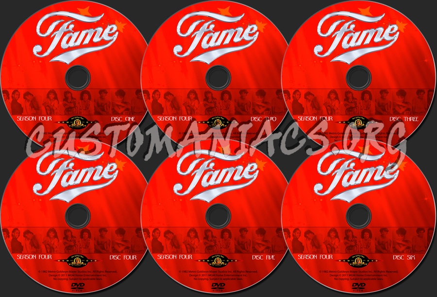 Fame Season 4 dvd label
